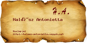 Halász Antonietta névjegykártya